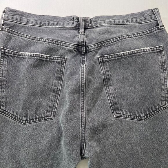 AGOLDE 90's Pinch Waist Jeans High Rise Straight Leg in Black Tea Size 31 - Picture 12 of 13